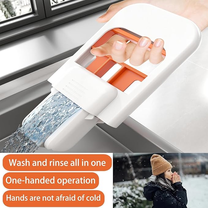 Mini Mop for Kitchen, Floor, Glass, Car & More | Portable Cleaning Sponge Mop Handheld Self-Squeeze Sponge Cleaning Tool Wet and Dry Use Cleaning System for Small Spaces
