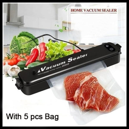 2in1 Electric Vacuum Sealer for Food Storage Home Automatic Packing Sealing Machine for Fresh Fruits, Meat and Vegetables Compact Design Storage Saver, Portable food sealer.