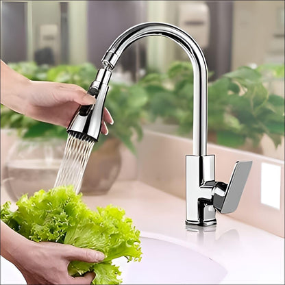Kitchen Faucet Extender, Chrome Plated, 3-Mode Spray Head, Flexible Extension