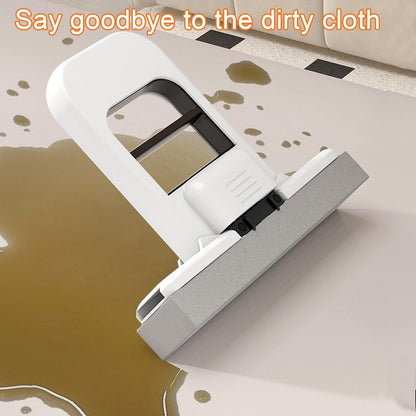 Mini Mop for Kitchen, Floor, Glass, Car & More | Portable Cleaning Sponge Mop Handheld Self-Squeeze Sponge Cleaning Tool Wet and Dry Use Cleaning System for Small Spaces