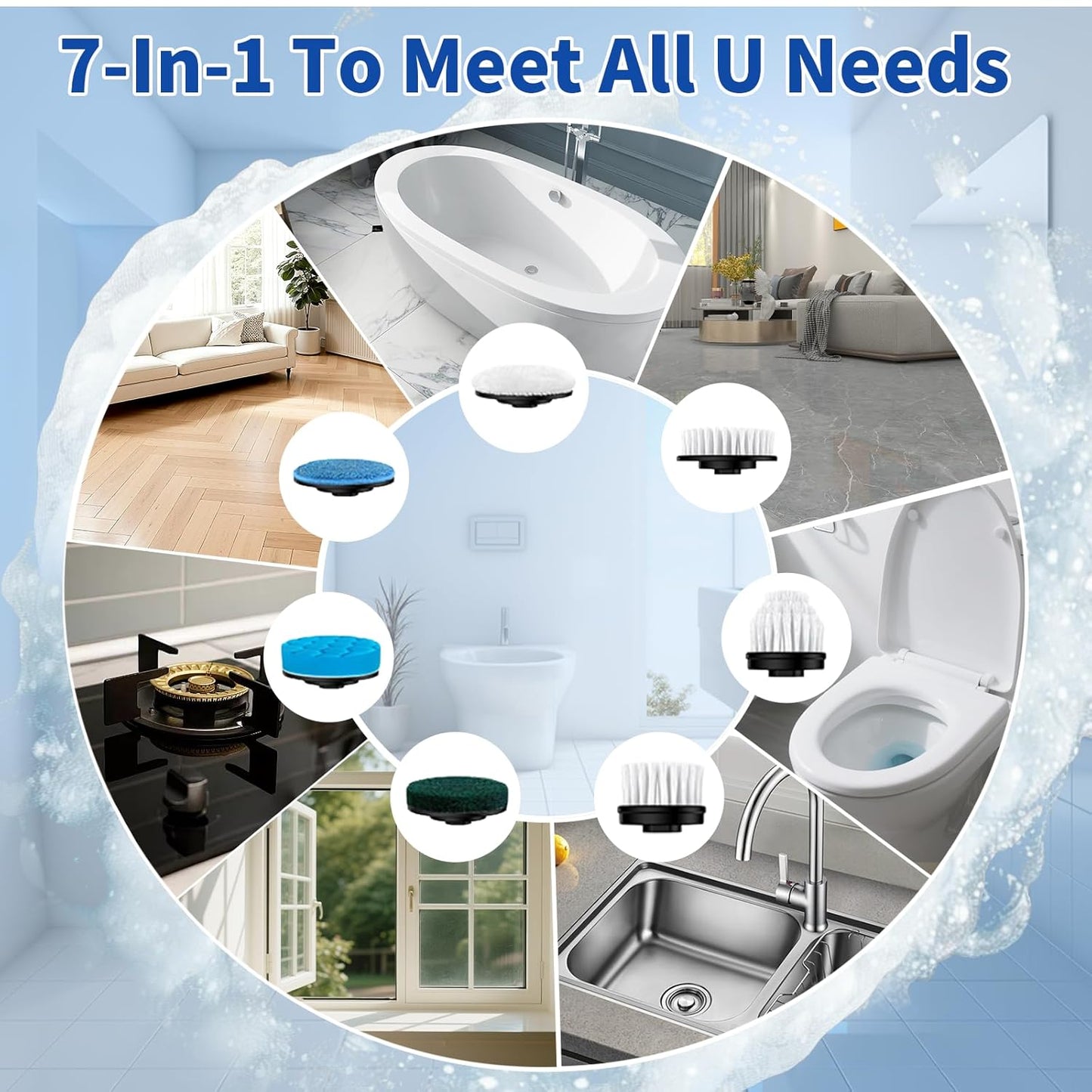 9-in-1 Electric Cleaning Brush – Save Time, Clean Faster & Easier 😳