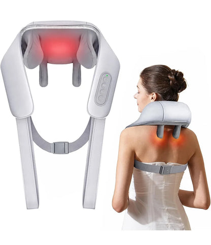 Neck And Back Massager With Heating,Electric 5D Cervical Massage Machine For Deep Tissue Neck Body Massager For Body Aches And Pains Relief, Back, Shoulders, Waist And Legs